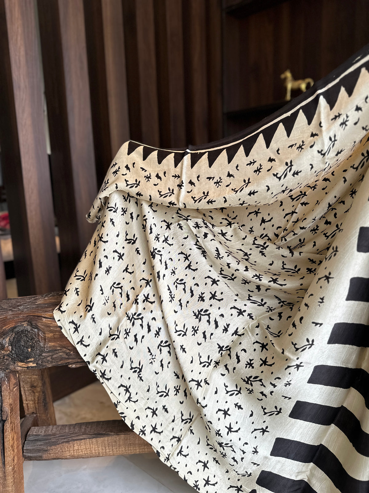 Zebra Pure Modal Silk Saree