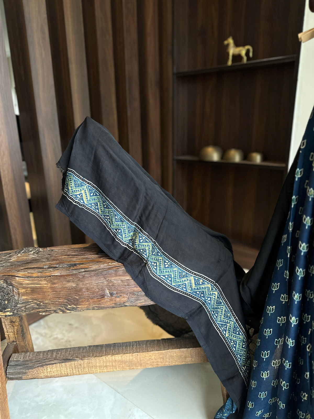 Indigo Pure Modal Silk Saree