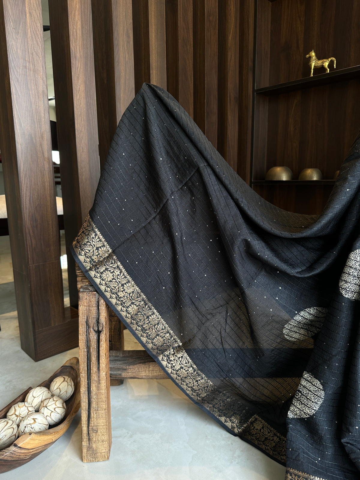 Georgette Polka all over Sequence Saree