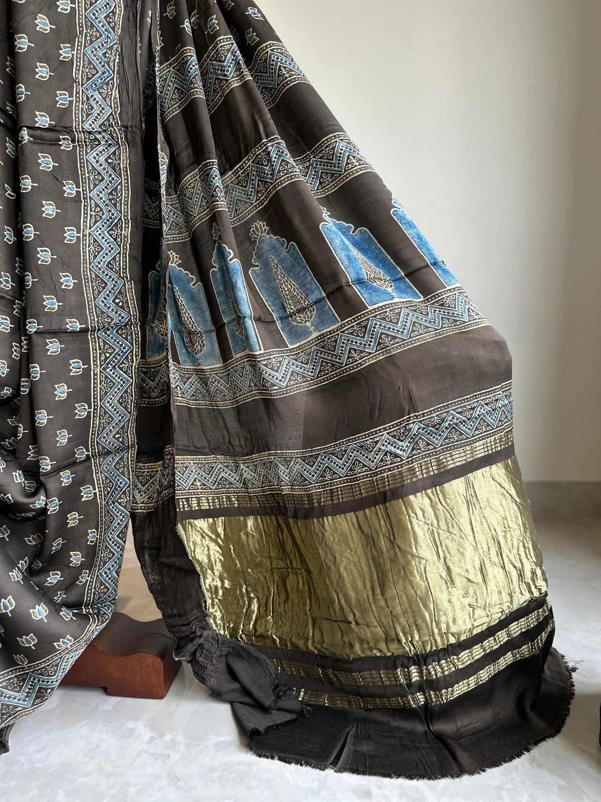 Elephant Grey Pure Modal Silk Saree
