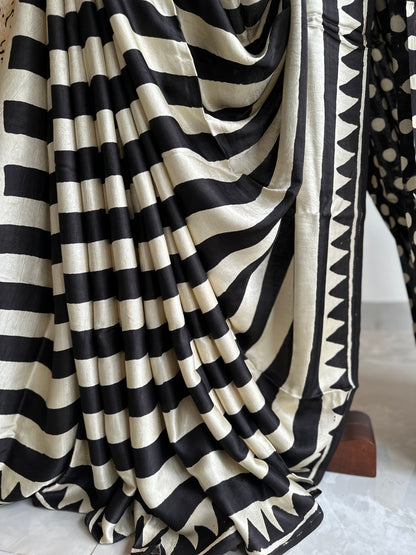 Zebra Pure Modal Silk Saree