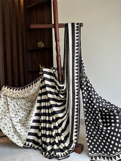 Zebra Pure Modal Silk Saree
