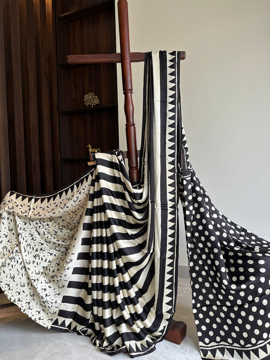 Zebra Pure Modal Silk Saree