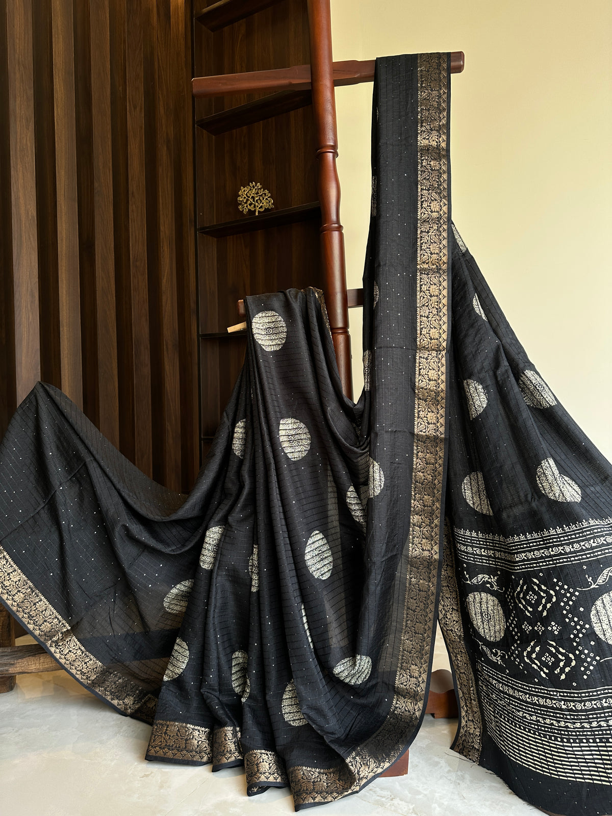 Georgette Polka all over Sequence Saree