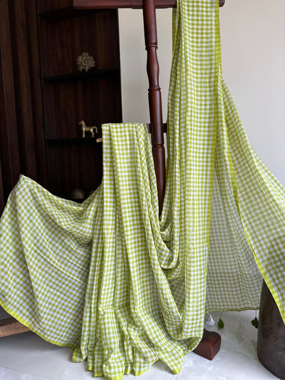 Green Gangam Authentic Mul Cotton Saree