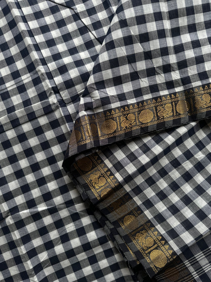 Timeless Checks Authentic Cotton Saree
