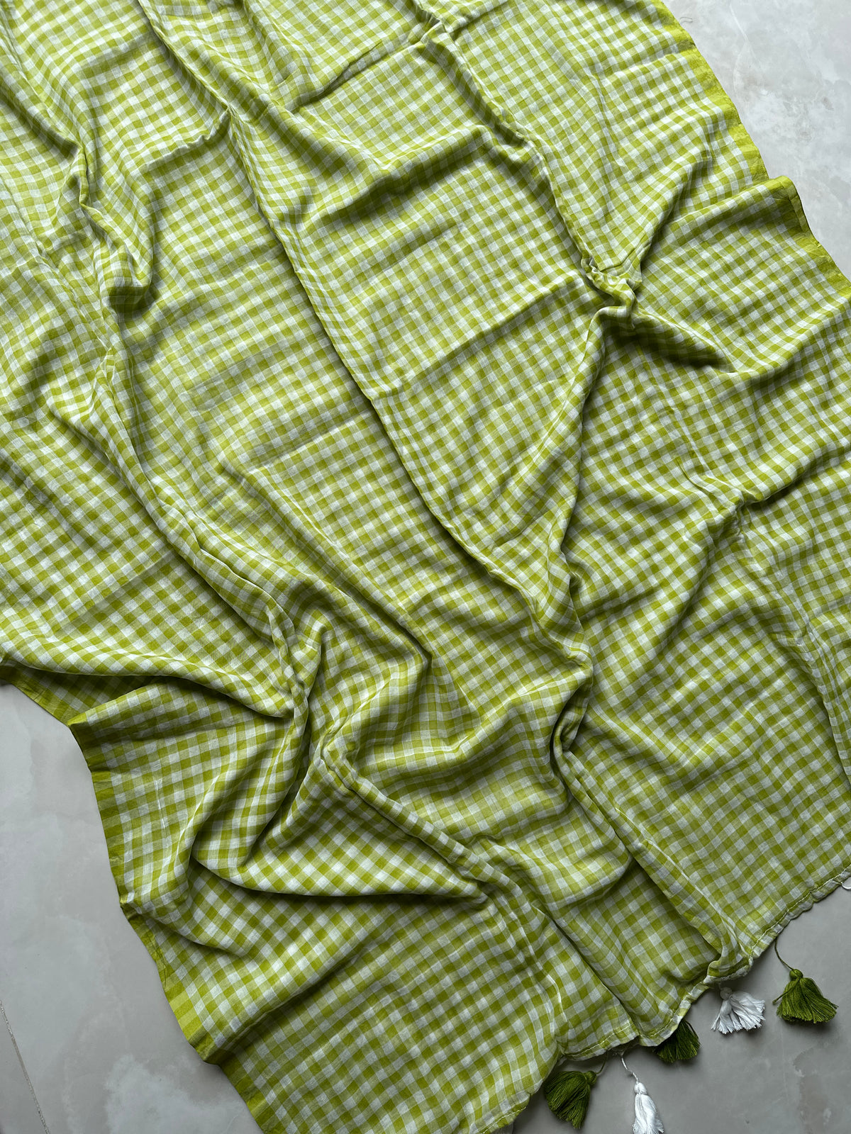 Green Gangam Authentic Mul Cotton Saree