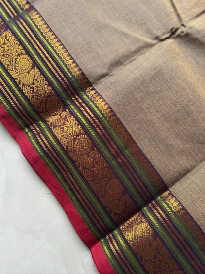 Kanchi Cotton Saree with beautiful zari border