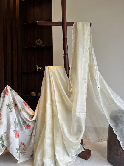 Handwork Mirror Pure Kota Saree