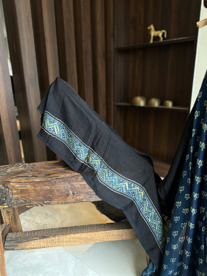 Indigo Pure Modal Silk Saree