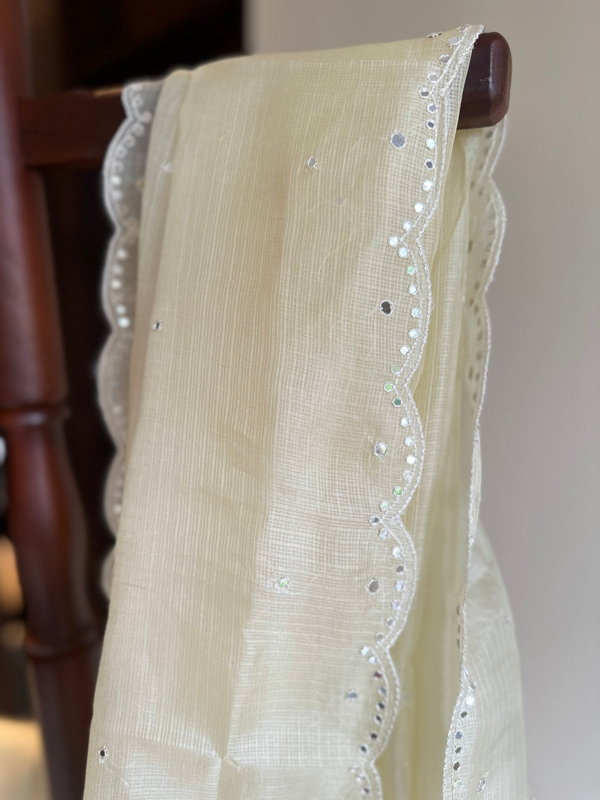 Handwork Mirror Pure Kota Saree