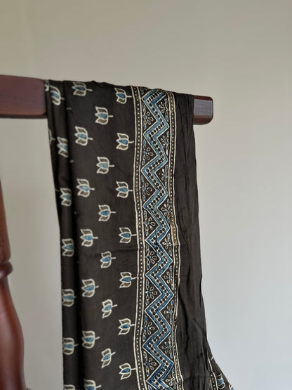 Elephant Grey Pure Modal Silk Saree