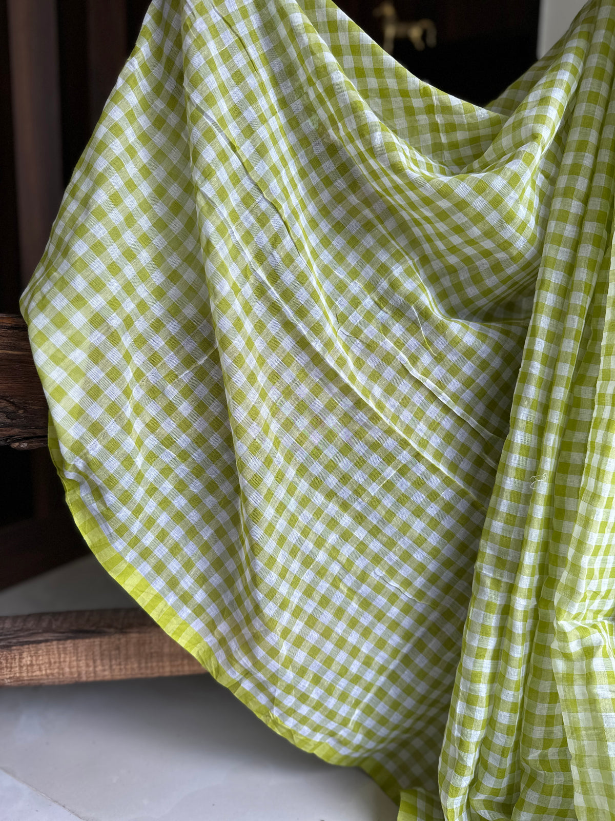 Green Gangam Authentic Mul Cotton Saree