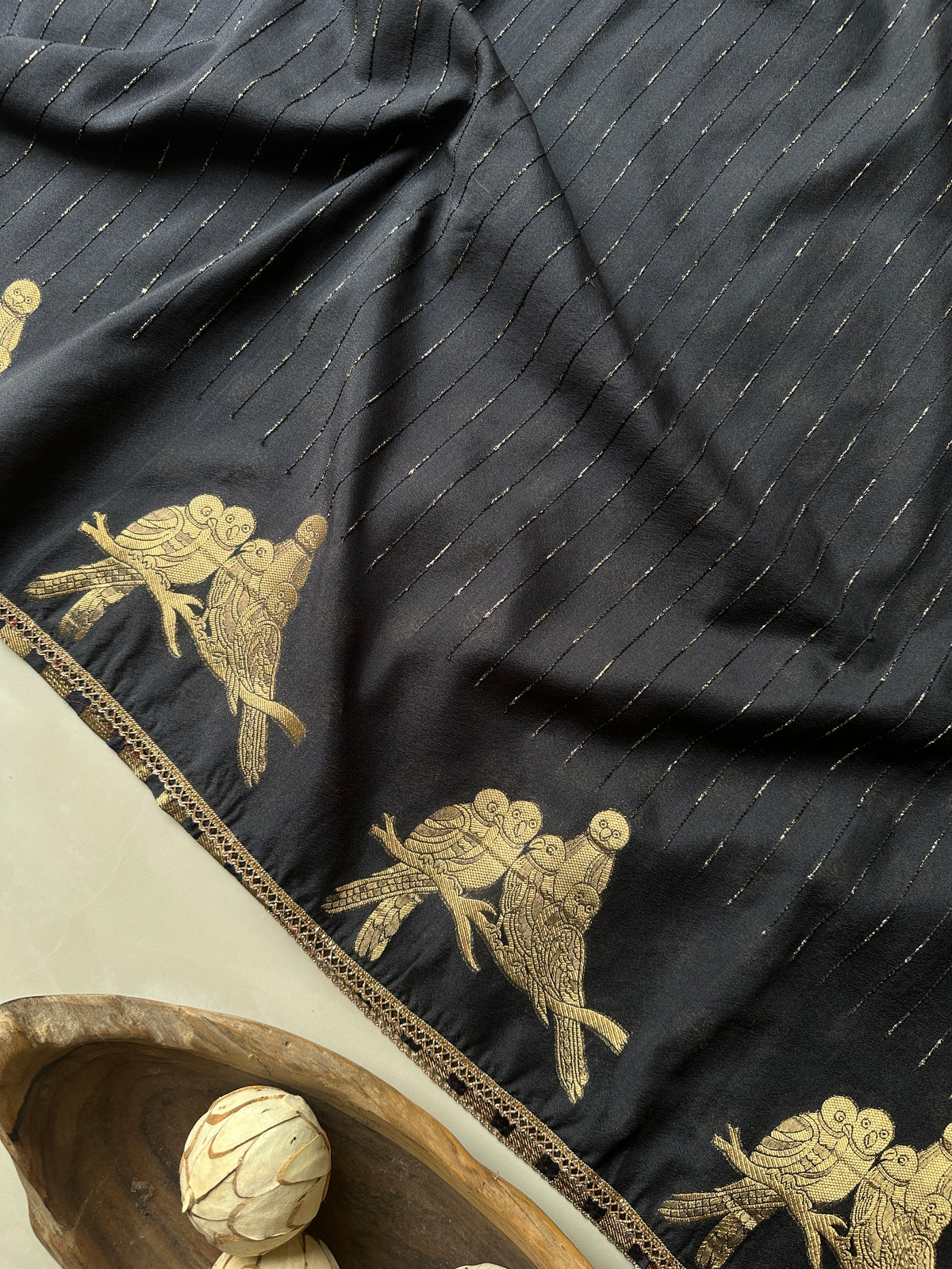 Georgette Owl Motif Saree