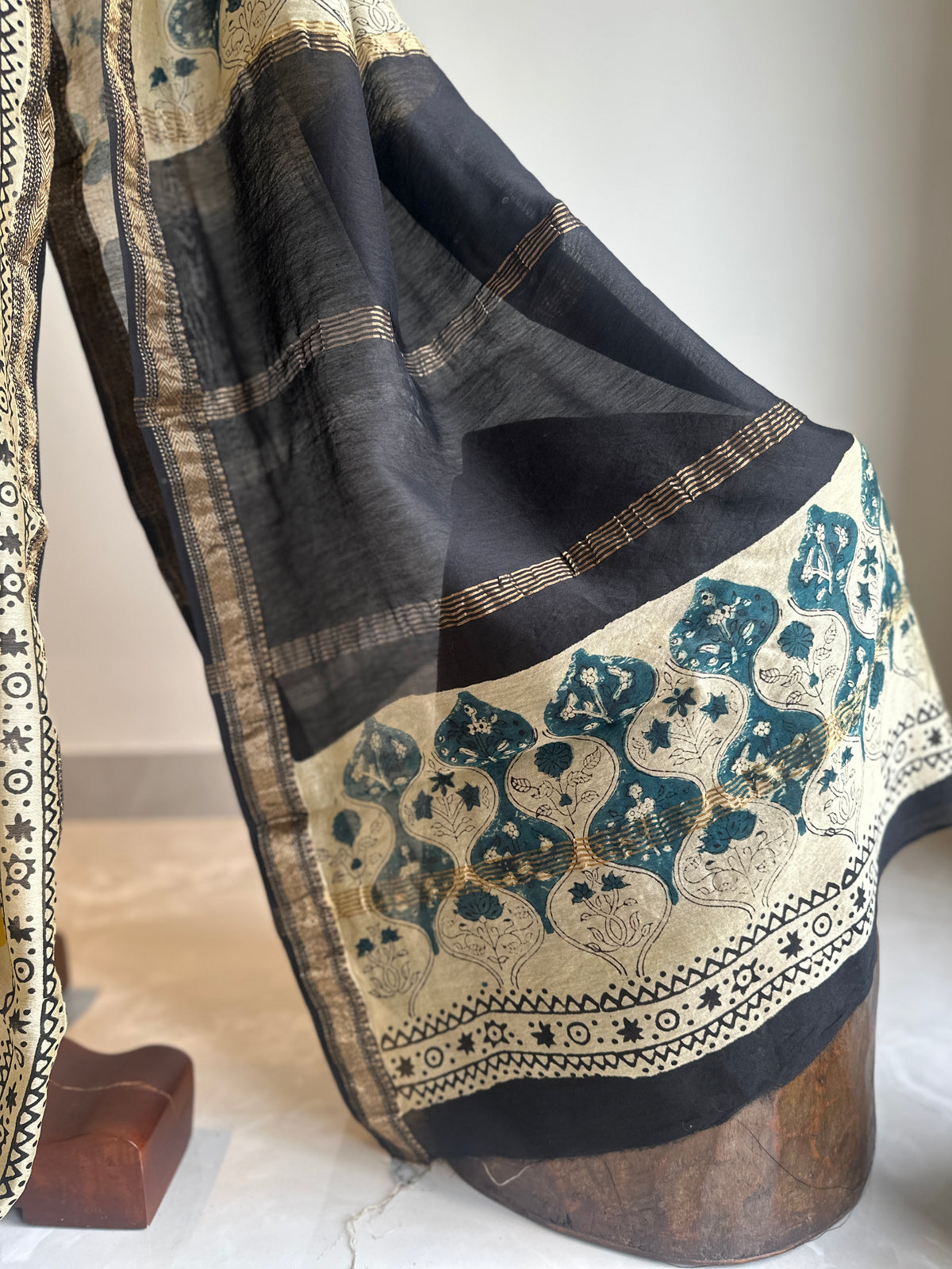 Yellow Polka Silk By Cotton Maheshwari Silk Saree