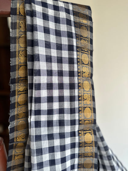 Timeless Checks Authentic Cotton Saree