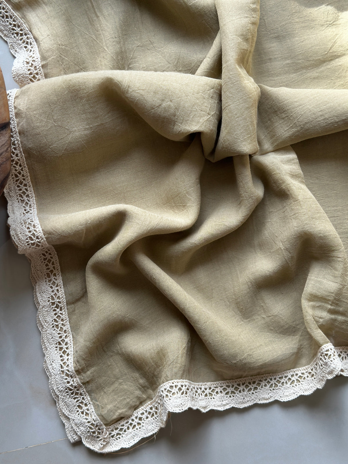 Airy Crochet Lace Border 
Mul Cotton Saree