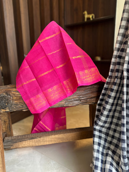 Timeless Checks Authentic Cotton Saree