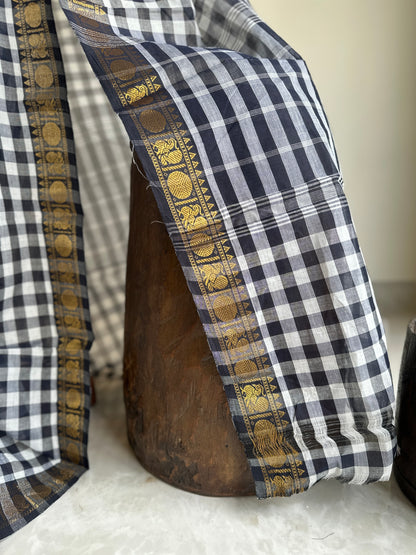 Timeless Checks Authentic Cotton Saree