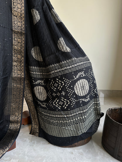 Georgette Polka all over Sequence Saree