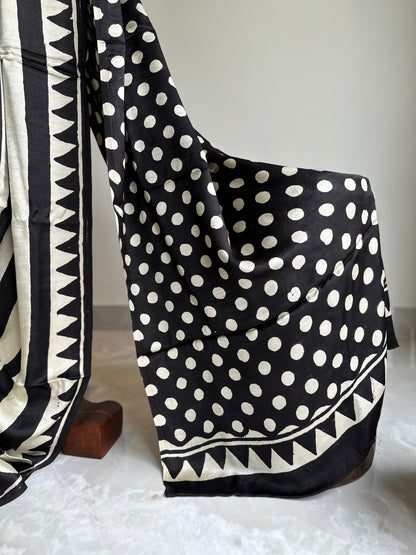 Zebra Pure Modal Silk Saree